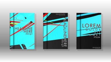 Geometrik tasarım arka planlı kapak kitabı.