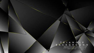 Soyut Arka Plan Geometrik Lüks çokgen desenleri ve Sarı üçgen çizgileri ile