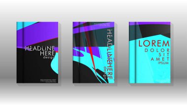 Geometrik tasarım arka planlı kapak kitabı.