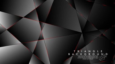 Soyut Arka Plan Geometrik Lüks çokgen desenleri ve Kırmızı üçgen çizgileri ile