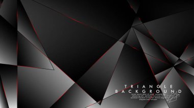 Soyut Arka Plan Geometrik Lüks çokgen desenleri ve Kırmızı üçgen çizgileri ile