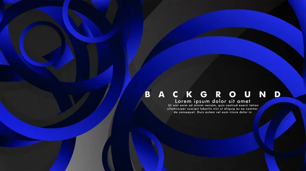 Absztrakt fém vektor háttér fényes díszes kék fekete körök — Stock Vector