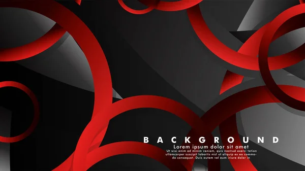 Abstracte metalen vector achtergrond met luxe glanzende rode donkere cirkels — Stockvector