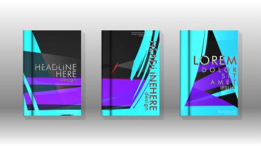 Geometrik tasarım arka planlı kapak kitabı.