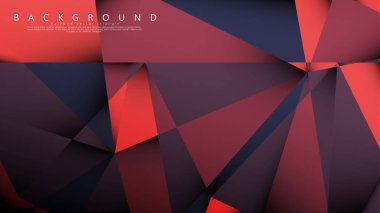 Koyu kırmızı bir arada vektör üçgen arka plan. Degradeler ve saydamlık ile geometrik illüstrasyon tarzı.