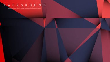 Koyu kırmızı bir arada vektör üçgen arka plan. Degradeler ve saydamlık ile geometrik illüstrasyon tarzı.