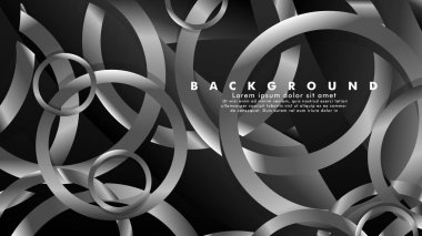 Lüks parlak gri daireler ile soyut metal vektör arka plan