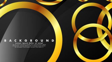 Lüks parlak altın daireler ile soyut metal vektör arka plan