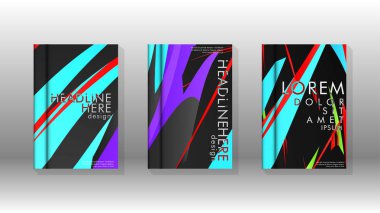 Geometrik tasarım arka planlı kapak kitabı.