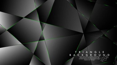 Soyut Arka Plan Geometrik Lüks çokgen desenleri ve Yeşil üçgen çizgileri ile