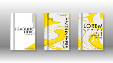 Arka kapak sıvı elemanları ile. Tasarım kavramı kitap. Fütüristik iş düzeni. Dijital poster şablonu. Tasarlamak vektör - eps10