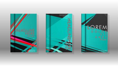 Geometrik tasarım arka planlı kapak kitabı