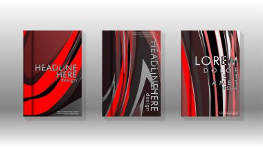 Dalga elemanları ile soyut kapak. kitap tasarım konsepti. Fütüristik iş düzeni.