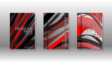 Dalga elemanları ile soyut kapak. kitap tasarım konsepti. Fütüristik iş düzeni.