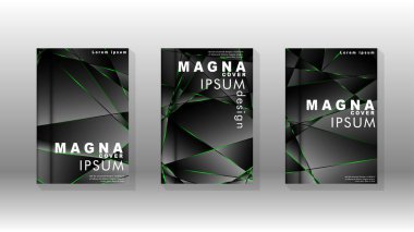 Arka plan kapağı tasarımı lüks çokgen desenler.yeşil üçgen çizgi