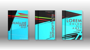 Geometrik tasarım arka planlı kapak kitabı.