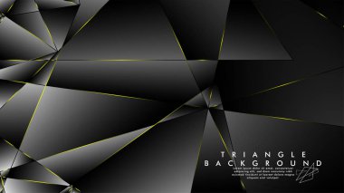 Soyut Arka Plan Geometrik Lüks çokgen desenleri ve Sarı üçgen çizgileri ile