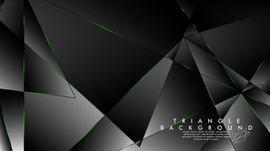 Soyut Arka Plan Geometrik Lüks çokgen desenleri ve Yeşil üçgen çizgileri ile