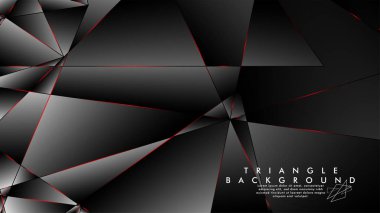 Soyut Arka Plan Geometrik Lüks çokgen desenleri ve Kırmızı üçgen çizgileri ile