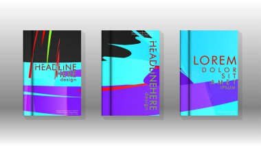 Geometrik tasarım arka planlı kapak kitabı.