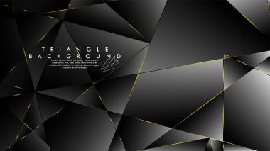 Soyut Arka Plan Geometrik Lüks çokgen desenleri ve Sarı üçgen çizgileri ile