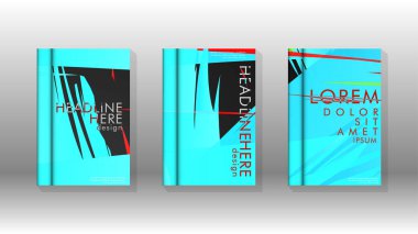 Geometrik tasarım arka planlı kapak kitabı.