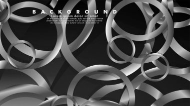 Lüks parlak gri daireler ile soyut metal vektör arka plan