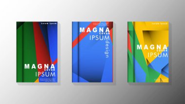 Degrade minimal geometrik desen. renklerle üçgen kapak arka plan tasarımı