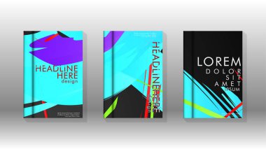 Geometrik tasarım arka planlı kapak kitabı.