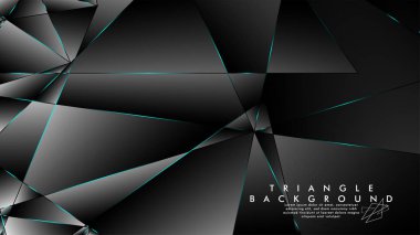 Soyut Arka Plan Geometrik lüks çokgen desenleri ile. Mavi Işık üçgen çizgisi