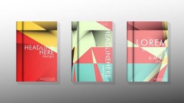 Degrade minimal geometrik desen. üçgen kapak arka plan tasarımı. pastel renkler