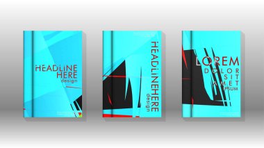 Geometrik tasarım arka planlı kapak kitabı.