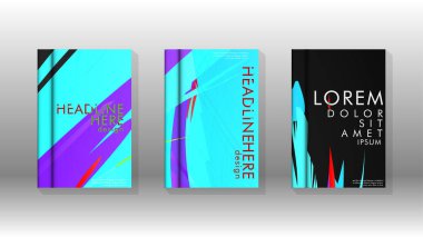 Geometrik tasarım arka planlı kapak kitabı.