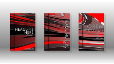 Dalga elemanları ile soyut kapak. kitap tasarım konsepti. Fütüristik iş düzeni.