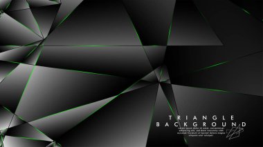 Soyut Arka Plan Geometrik Lüks çokgen desenleri ve Yeşil üçgen çizgileri ile
