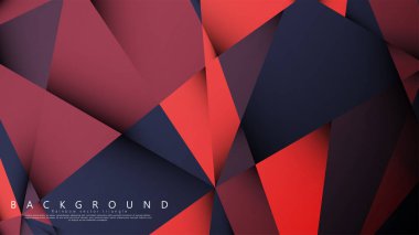 Koyu kırmızı bir arada vektör üçgen arka plan. Degradeler ve saydamlık ile geometrik illüstrasyon tarzı.