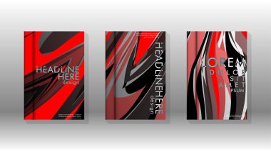 Dalga elemanları ile soyut kapak. kitap tasarım konsepti. Fütüristik iş düzeni.