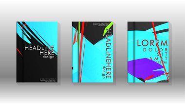 Geometrik tasarım arka planlı kapak kitabı.