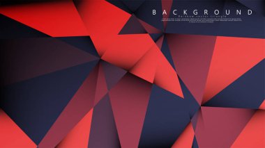 Koyu kırmızı bir arada vektör üçgen arka plan. Degradeler ve saydamlık ile geometrik illüstrasyon tarzı.