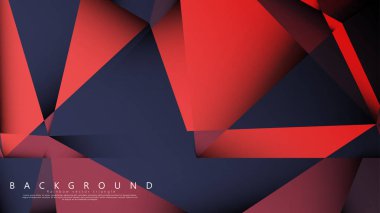 Koyu kırmızı bir arada vektör üçgen arka plan. Degradeler ve saydamlık ile geometrik illüstrasyon tarzı.