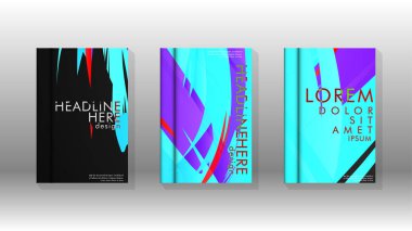 Geometrik tasarım arka planlı kapak kitabı.