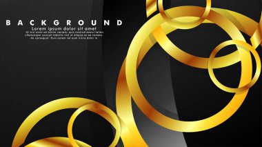 Lüks parlak altın daireler ile soyut metal vektör arka plan