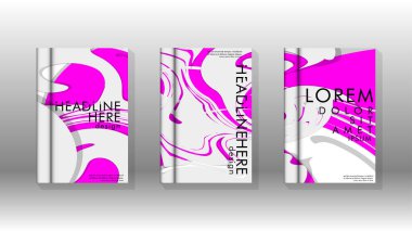Arka kapak sıvı elemanları ile. Tasarım kavramı kitap. Fütüristik iş düzeni. Dijital poster şablonu. Tasarlamak vektör - eps10