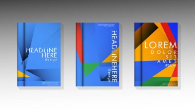 Degrade minimal geometrik desen. renklerle üçgen kapak arka plan tasarımı