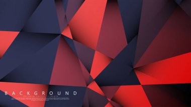 Koyu kırmızı bir arada vektör üçgen arka plan. Degradeler ve saydamlık ile geometrik illüstrasyon tarzı.