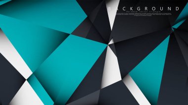 Vektör Arka Plan Üçgen Mozaik mavi, gri ve beyaz bir arada. Degradeler ve saydamlık ile geometrik illüstrasyon tarzı.