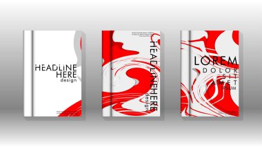 Arka kapak sıvı elemanları ile. Tasarım kavramı kitap. Fütüristik iş düzeni. Dijital poster şablonu. Tasarlamak vektör - eps10