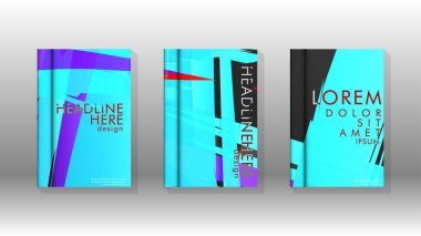 Geometrik tasarım arka planlı kapak kitabı.