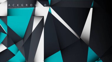 Vektör Arka Plan Üçgen Mozaik mavi, gri ve beyaz bir arada. Degradeler ve saydamlık ile geometrik illüstrasyon tarzı.