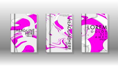 Arka kapak sıvı elemanları ile. Tasarım kavramı kitap. Fütüristik iş düzeni. Dijital poster şablonu. Tasarlamak vektör - eps10